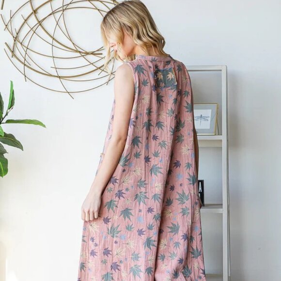 Oli & Hali Reversible Pink and Gray Wide Leg Jumpsuit - Picture 14 of 14